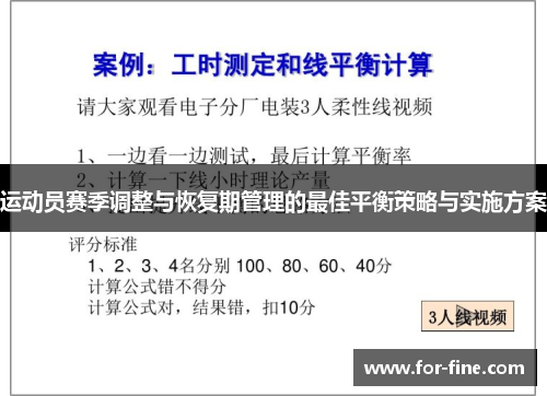 运动员赛季调整与恢复期管理的最佳平衡策略与实施方案
